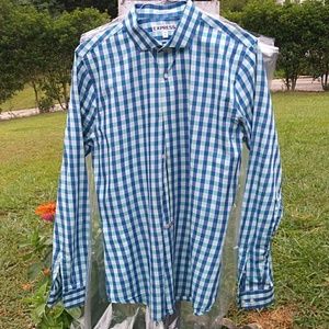 Mens Large Express Button Down Dress Shirt.